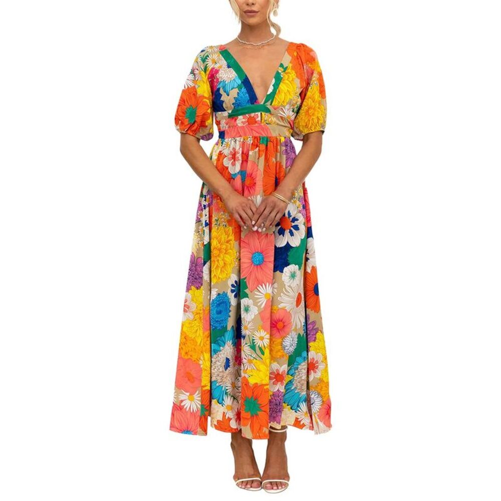 Amina Glam Womens  Maxi Dress